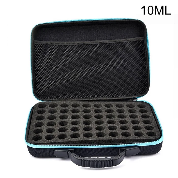 Blue 60 бутылочек чехол для эфирного масла 10 мл 15 мл парфюмерное масло коробка для эфирного масла переносной держатель для переноски лака для ногтей сумка для хранения - Цвет: Blue