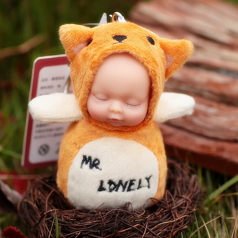 Мода Kawaii Тоторо плюшевый брелок с помпоном Спящая кукла брелок для женщин аксессуары для сумок автомобильный брелок