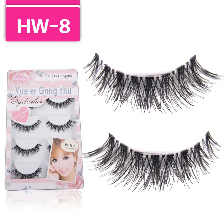 LASGOOS 10 пар красивые женские натуральные Толстые Накладные ресницы длинные ручной