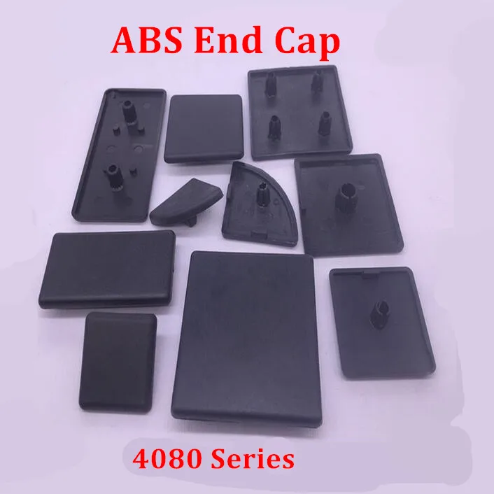 Торцевая крышка из черного пластика АБС 20 шт. ЕС алюминиевой крышки торцевая с