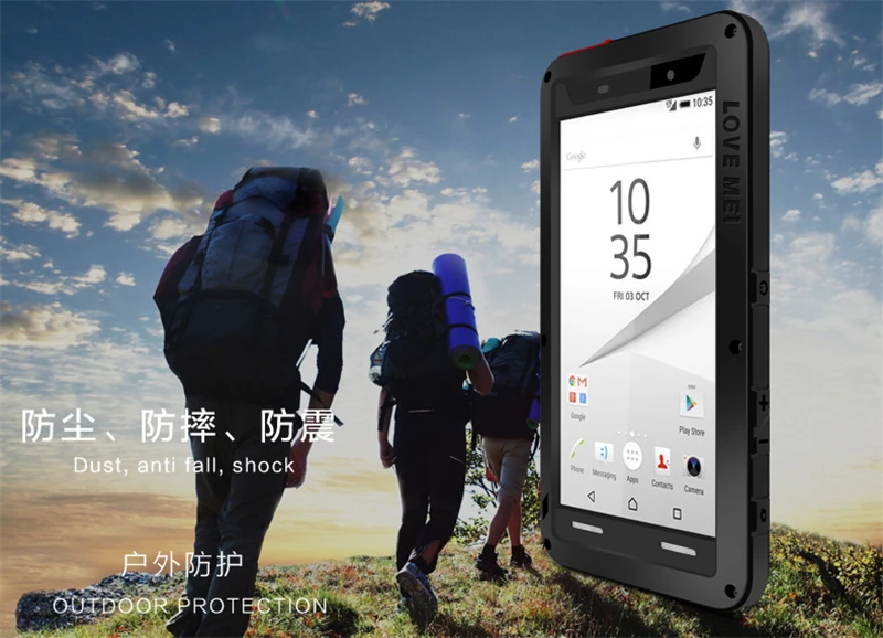 LOVE MEI металлический алюминиевый чехол для sony Xperia Z5 Compact/Z5 Mini Броня противоударный водонепроницаемый чехол для sony Xperia Z5 Premium