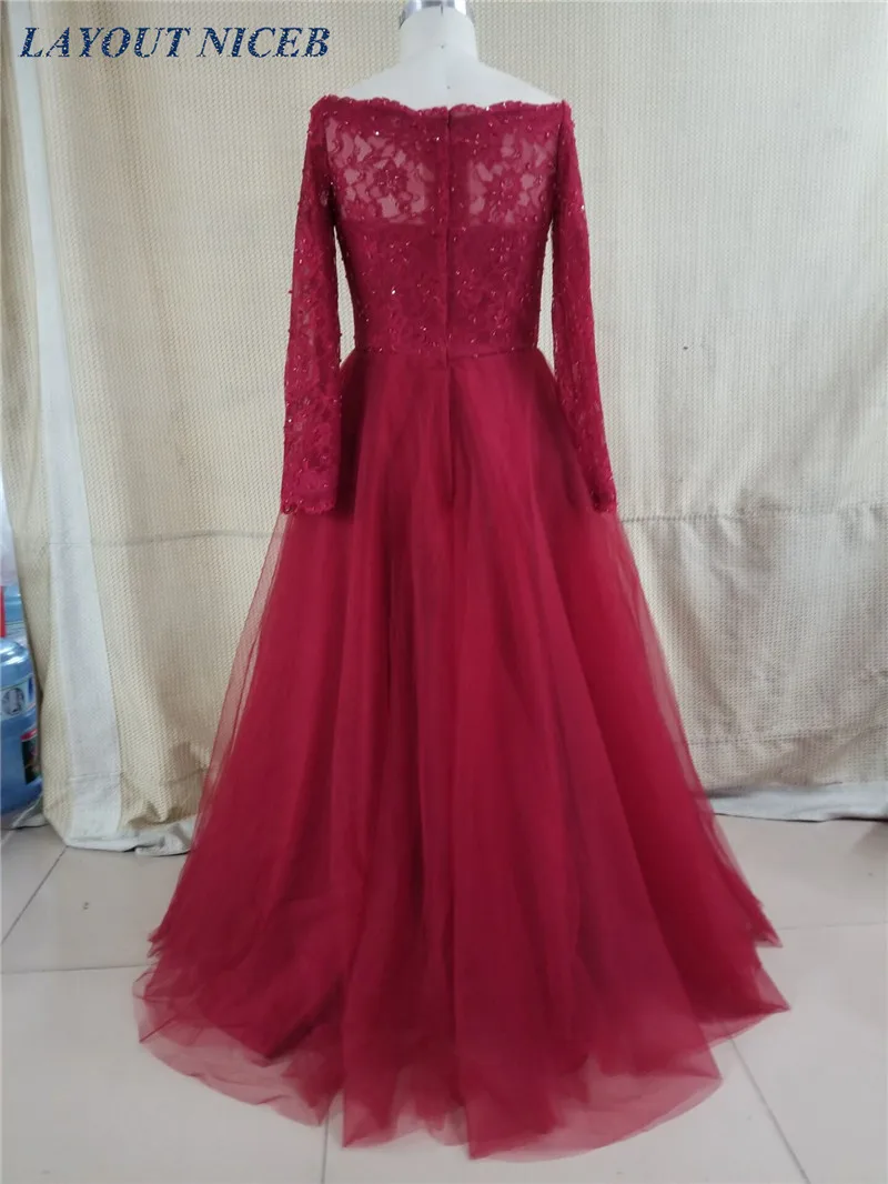 Vestido De Novia 2018 романтическое красное вечернее платье с открытыми плечами и