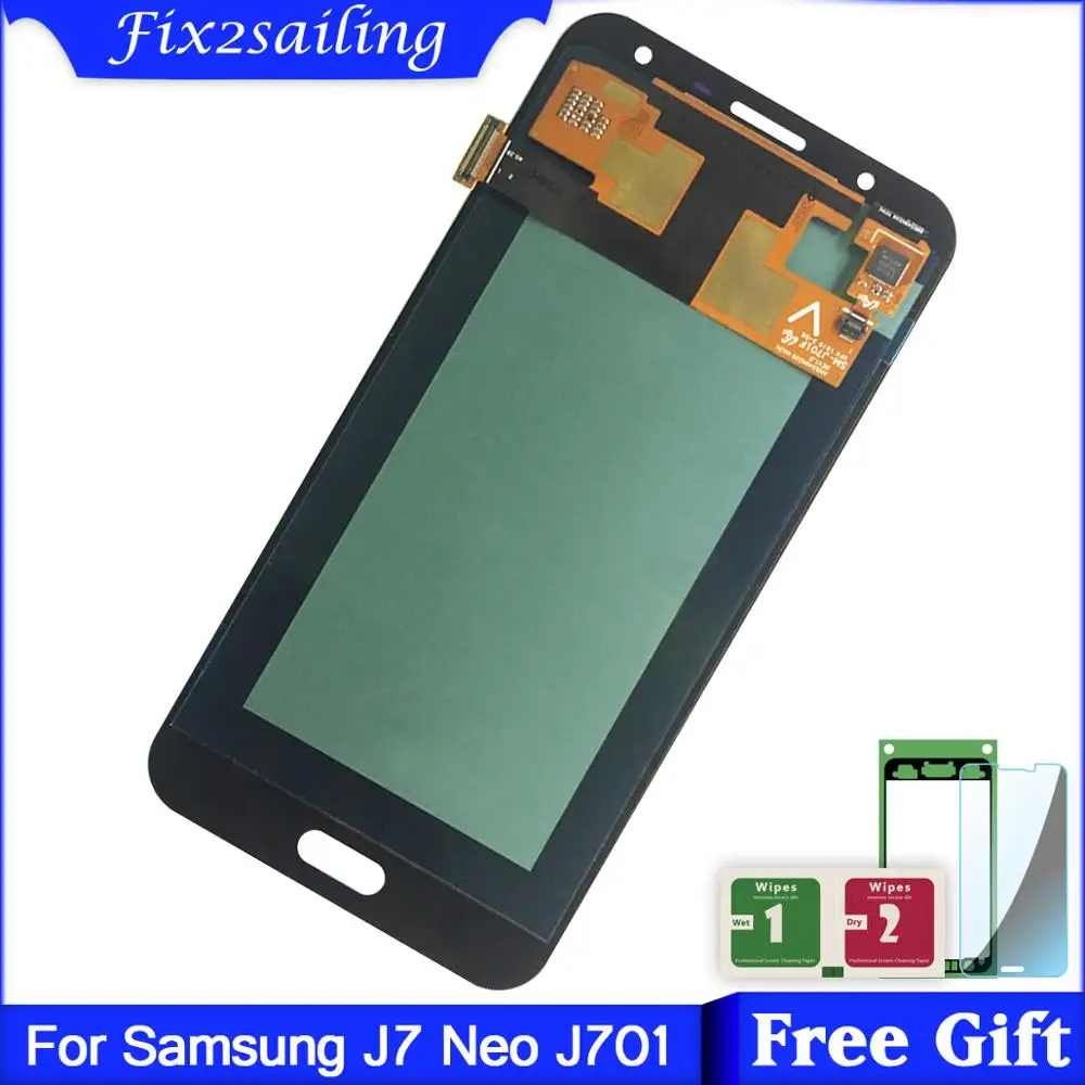ЖК дисплей Super Amoled 5 0 дюйма для Samsung Galaxy J7 neo J701 J701F J701M J701MT + сенсорный экран|Экраны