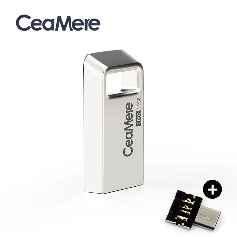 Ceamere CD02 USB флеш-накопитель 8 ГБ/16 ГБ/32 ГБ/64 Гб мини-накопитель металлический флеш-накопитель 2,0 флеш-накопитель карта памяти USB диск 64 Гб USB