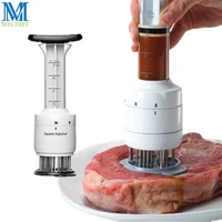 multifunctional meat injector needle stainless steel meat tenderizer marinade meat flavor syringe injectors kitchen meat tools