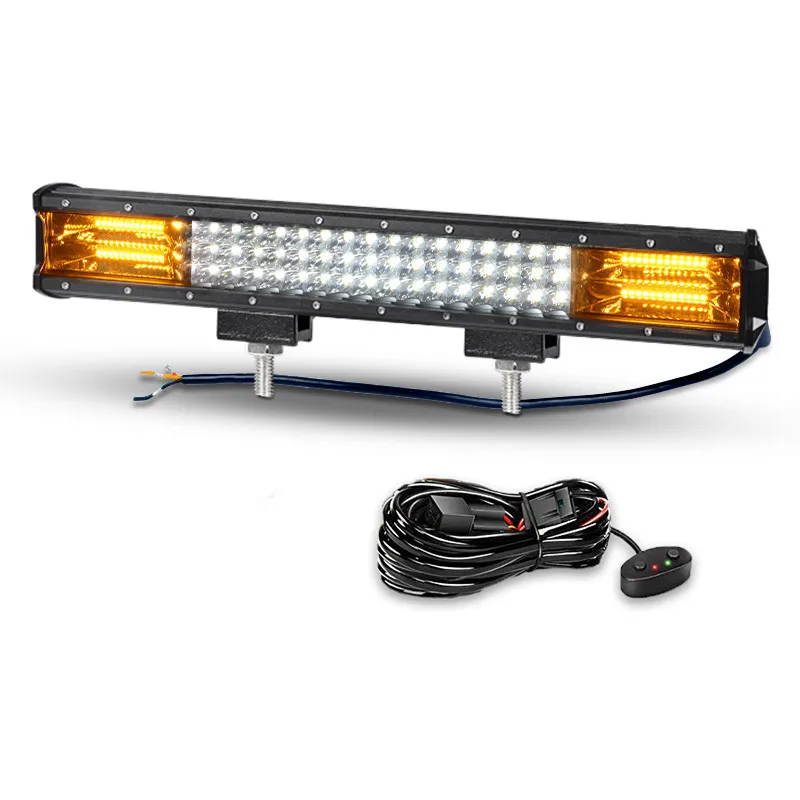 1 pcs light and wire LED бар 20 дюймов 288 W светодиодный свет бар 5 режимов туман combo водонепроницаемый IP67 автомобиля Лодка offroad уровни для вождения фары работы - Цвет: 1 pcs light and wire