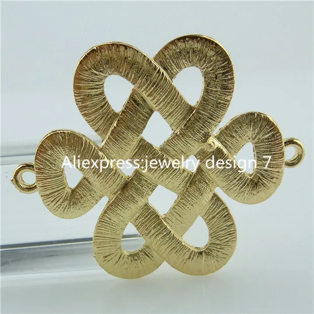 Free Shipping 14097 5PCS Matte Gold Color Tradition Chinese Knot Connector Pendant Charm | Украшения и аксессуары