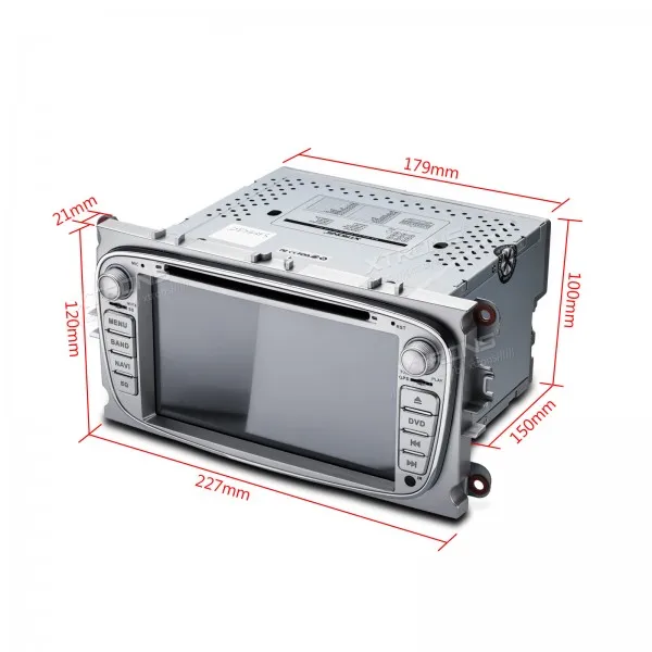 Специальный автомобильный DVD 7 &quotSilver 2 din для Ford Focus 2007 2010 S Max 2008 2011 Mondeo 2004 и C 2010|car dvd|2