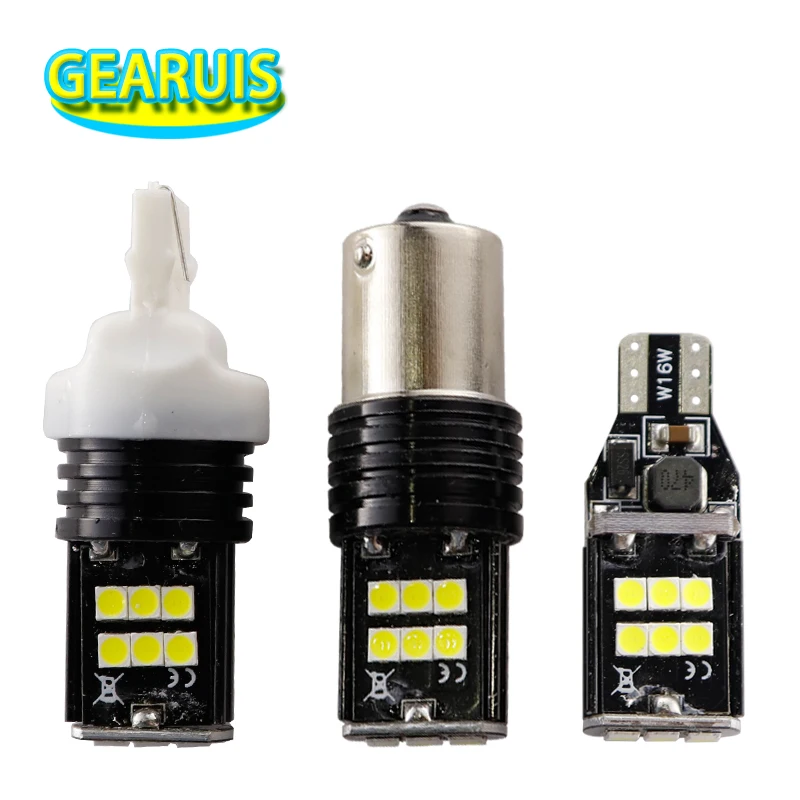 4 шт. Автомобильные светодиодные лампы 5 Вт 1156 ba15s T20 7440 T15 15 SMD 3030|Сигнальная лампа| |