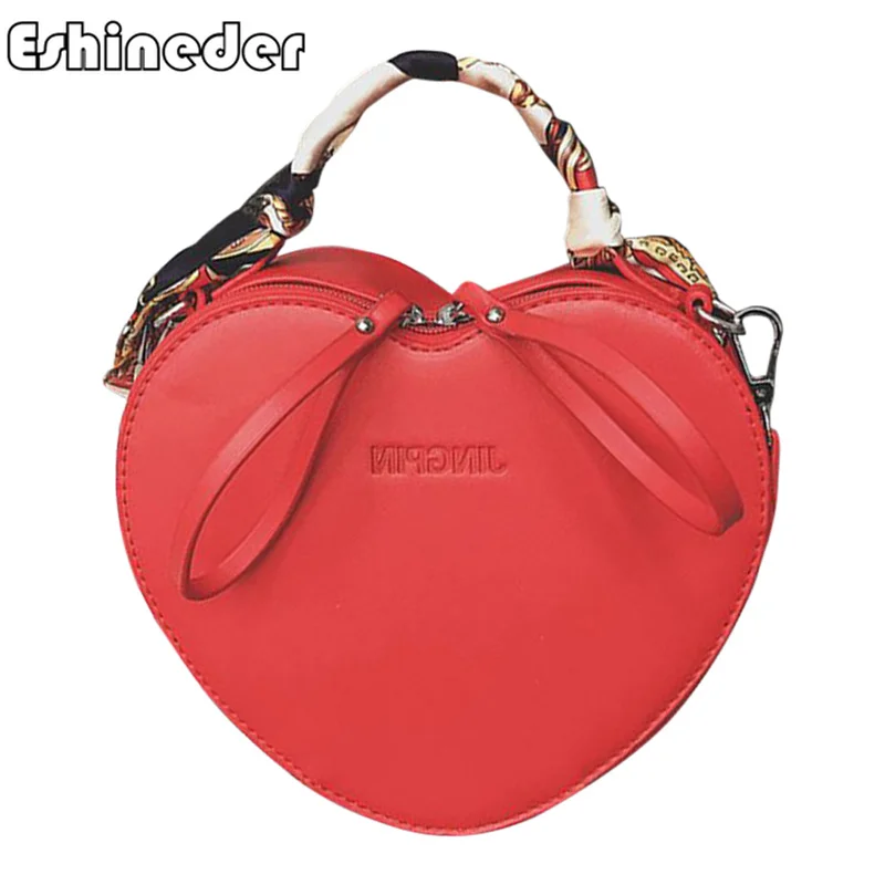 2019 Винтаж Для женщин сумка милые в форме сердца из искусственной кожи мини через
