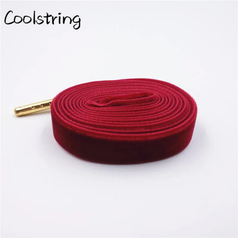 Coolstring Новые плоские односторонние вельветовые шнурки фантастические нейлоновые шнурки для обуви с металлическими наконечниками кроссовки спортивные шнурки