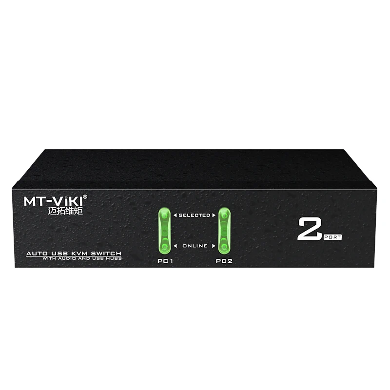 MT Viki USB KVM переключатель 2 порта VGA Hotkey Verdrahtete Fernbedienung mit Аудио Микрофон оригинальный