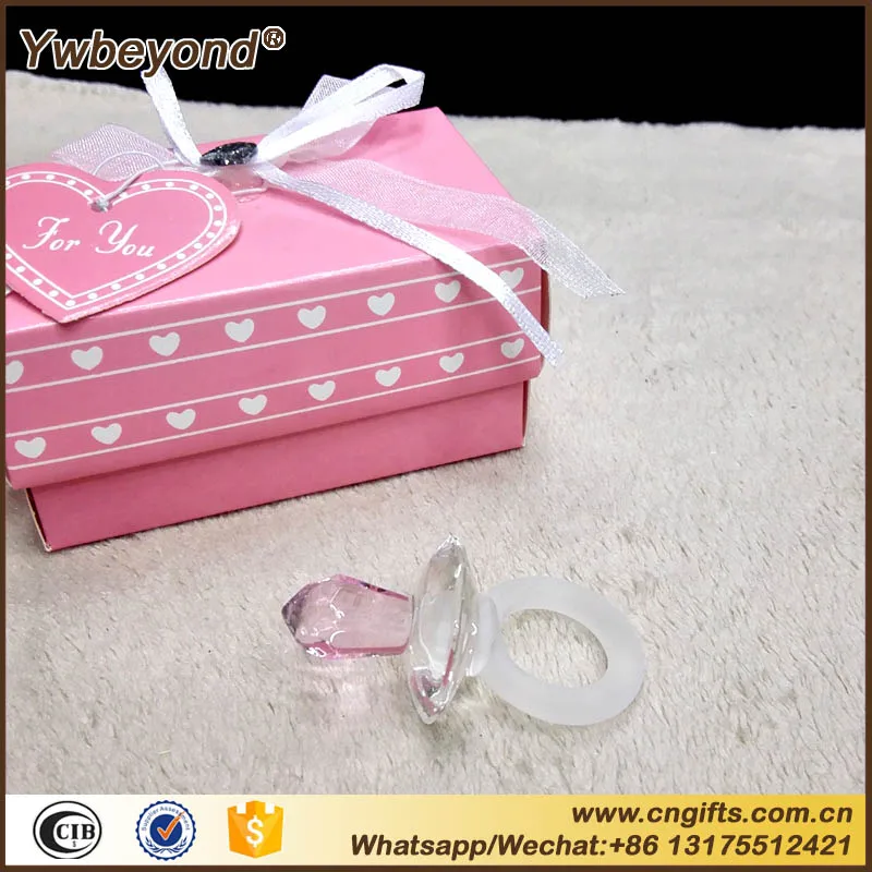 100 шт./лот синяя Хрустальная соска в подарочной коробке детские подарки на день