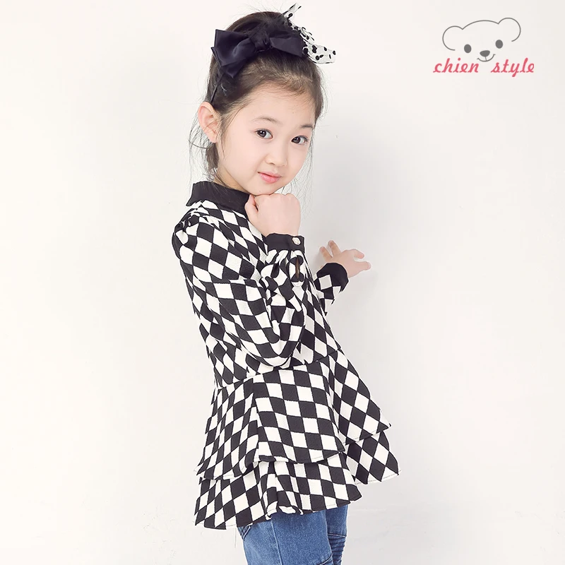 2014 spring new girls long-sleeved T-shirt shirt primer Korean dress children dresss | Детская одежда и обувь