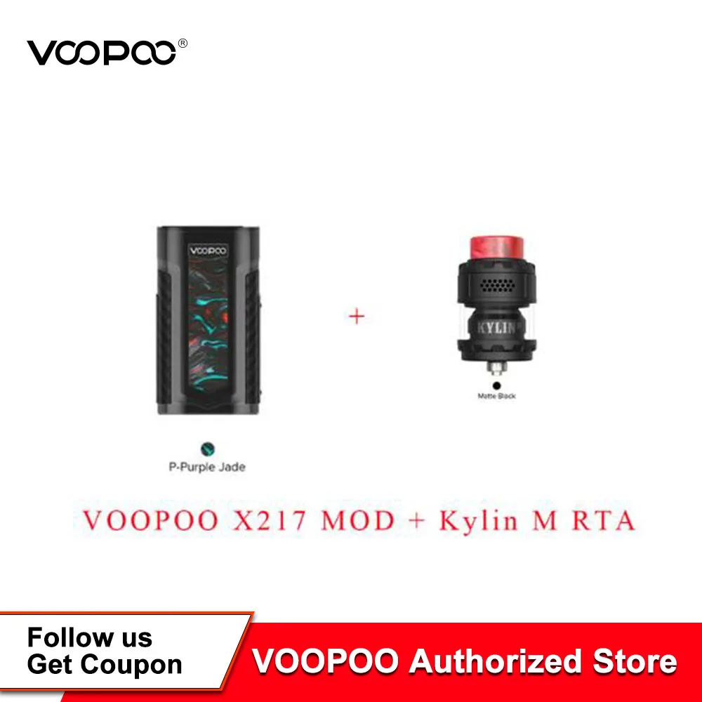 Оригинальная коробка VOOPOO X217 TC Mod 217W электронная сигарета Vape GENE.FAN чип TFT IPS HD экран