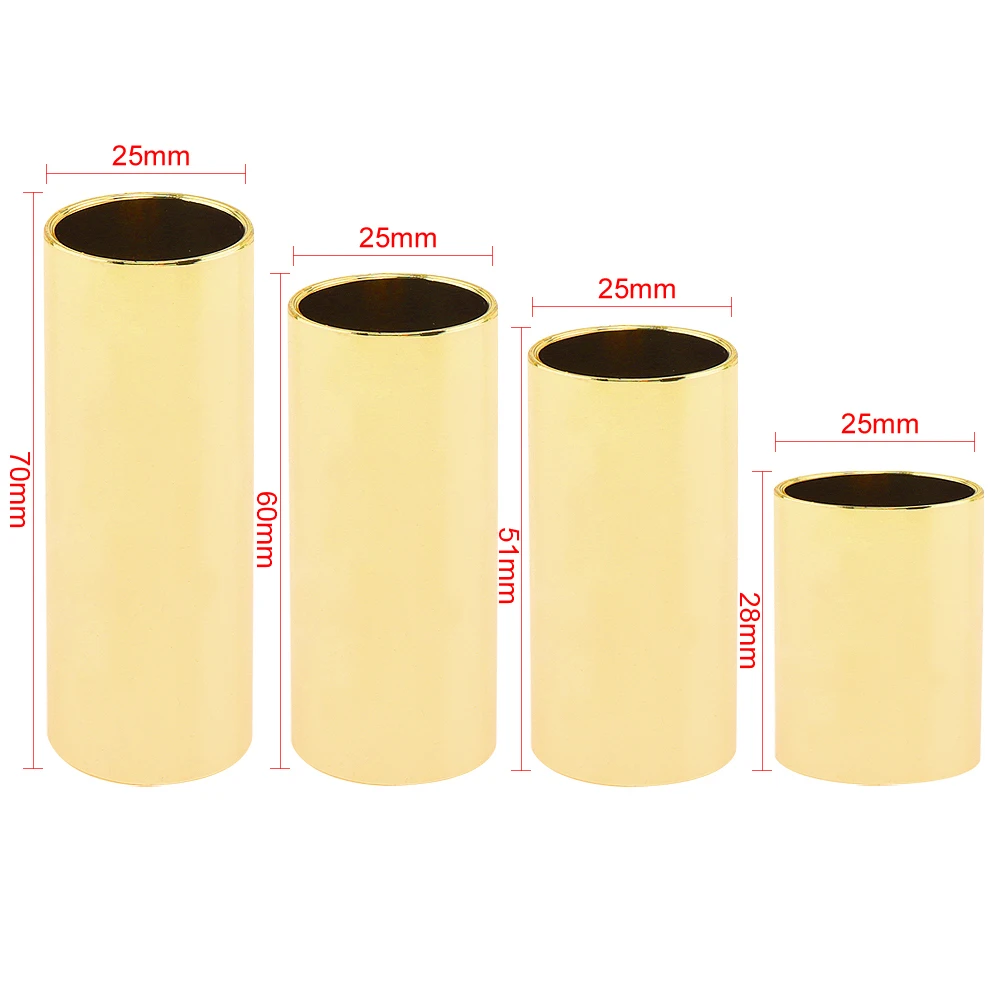 

4pcs/lot Gold Plated Steel Guitar Slide Electronic Guitarra Smooth Edge Slider