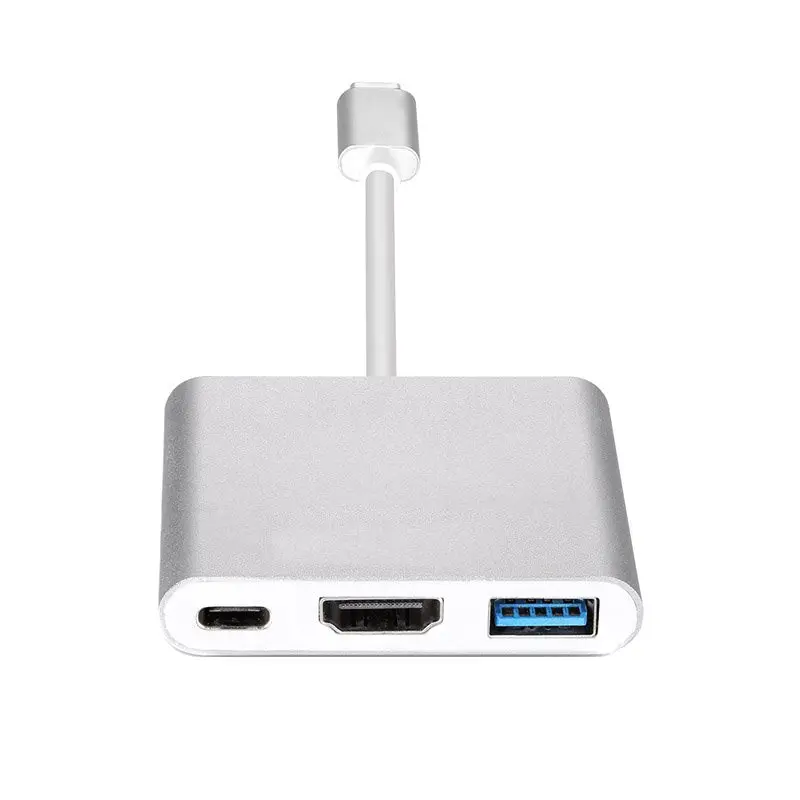 BrankBass 3 in1 USB Type C 3.1 Мужчина К USB3.0/HDMI 4 * 2 К/Тип Женский Адаптер Зарядного Устройства