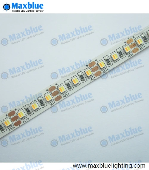 Бесплатная доставка CCT регулируемая лента Ddual белый 2in1 3528SMD светодиодный 5 м DC12V/24V