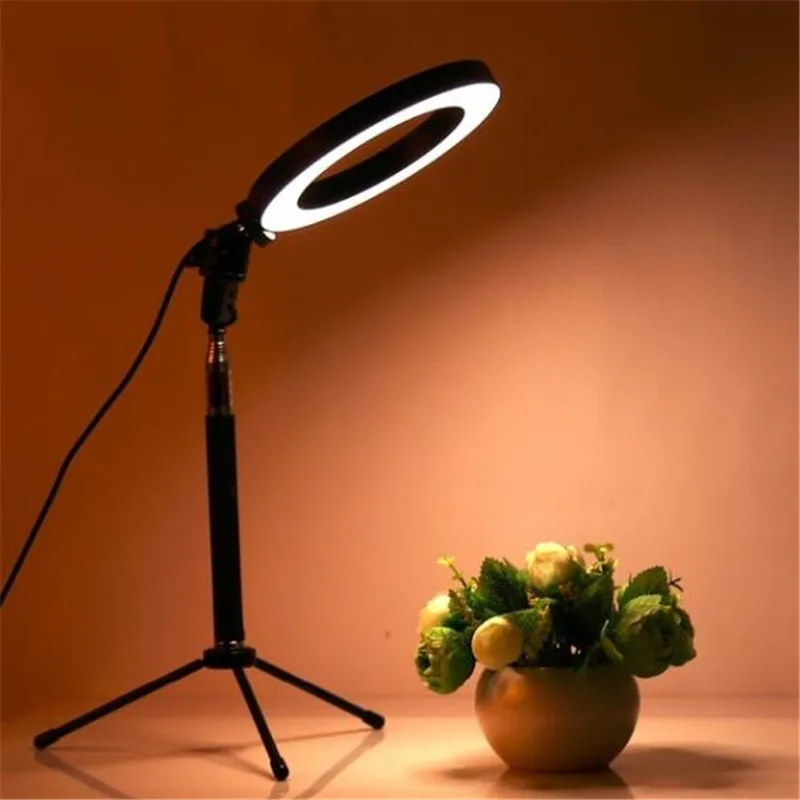 LED 3 Modes 40W 5500K Dimmable Studio Camera Ring Light Photo Phone Video Black 14.5CM | Novelty Lighting