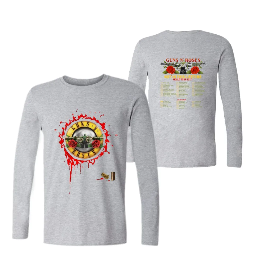 Guns and Roses Мужская футболка весна осень футболка Мужская рок группа футболка хип хоп 4XL футболки топы брендовая одежда guns N Rose