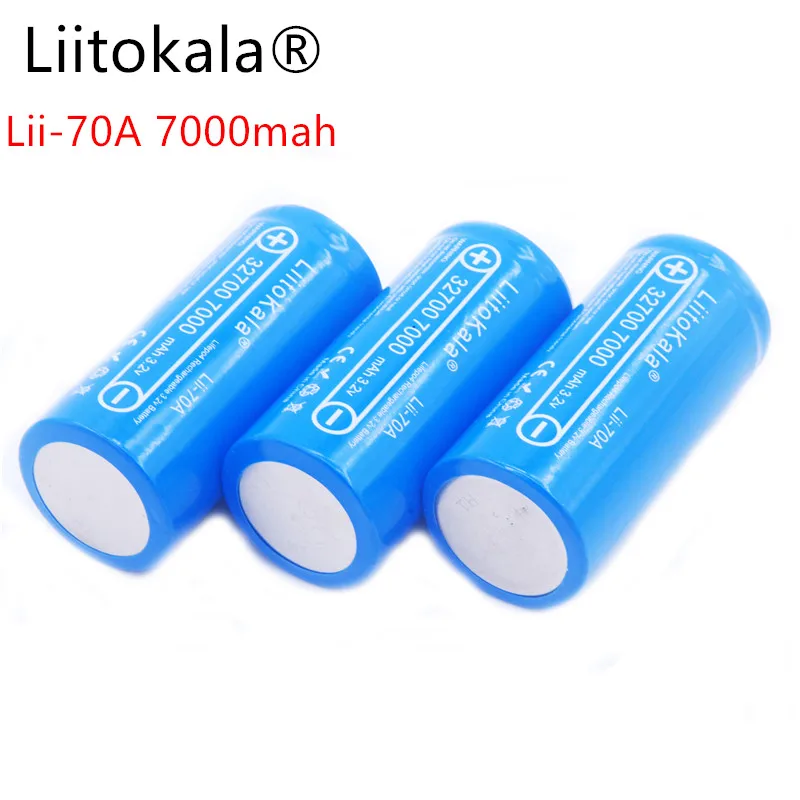 2 PCS/ LiitoKala 3.2V 32700 6500mAh LiFePO4 Battery 35A Continuous Discharge Maximum 55A High power battery | Электроника