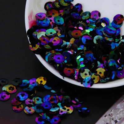 Круглая пайетка с блестками размером 8 мм 50 г (1650 шт.)|sequins crafts|round sequinscup sequins |