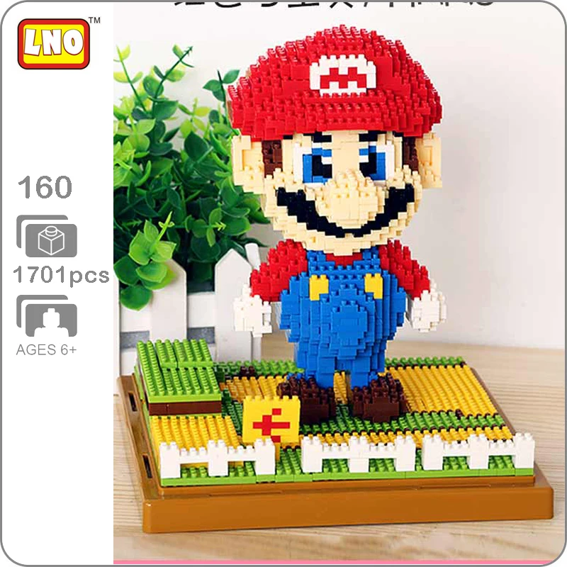 LNO 160 Игра Супер Марио Красная Большая фигурка 3D модель 1701 шт. микро сделай сам