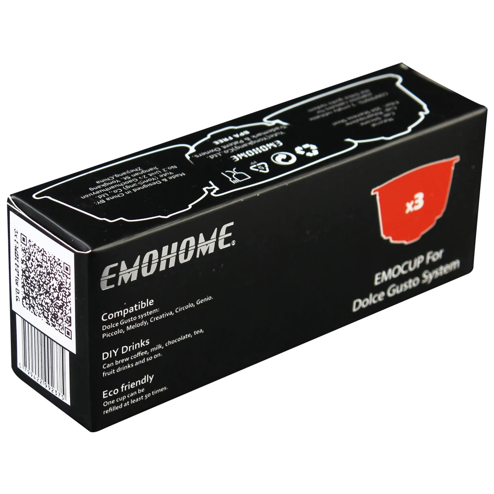 Многоразовые капсулы EMOHOME dolce&gusto многоразового использования совместимы с системой Nescafe Dolce Gusto а не