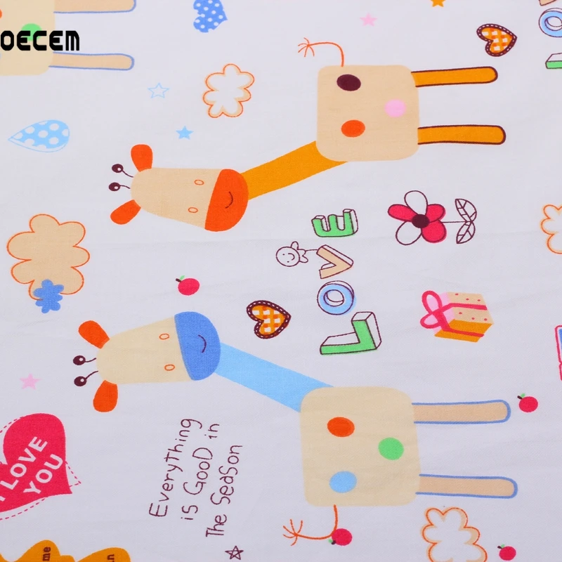 100% хлопок лоскутное Ткань мультфильм жира квартале пучки stoffa для Куклы ткань