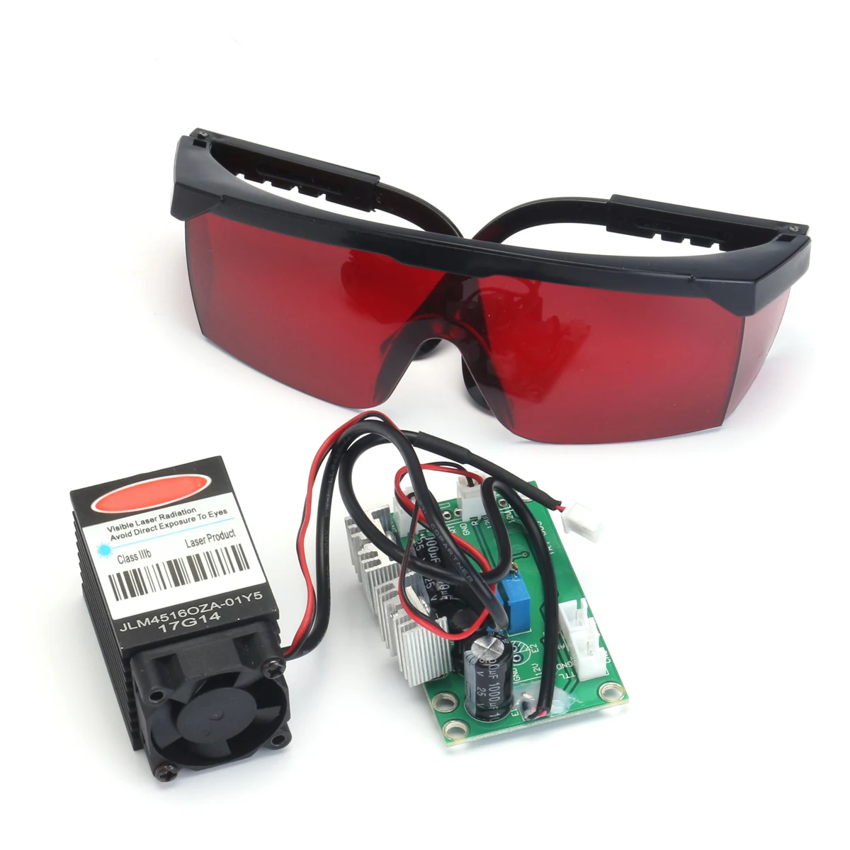 Мощный лазерный диодный модуль 2 Вт 2000 нм МВт гравер + очки нм|engraving laser module|goggles