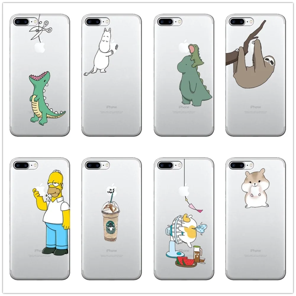 Симпсон для Funda iPhone X чехол 5 5S 7 8 Plus XS Max XR милые животные мягкий TPU 11 11PRO MAX