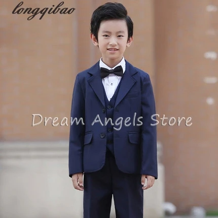 Костюм для мальчика (пиджак + жилет брюки рубашка галстук бабочка) приталенный