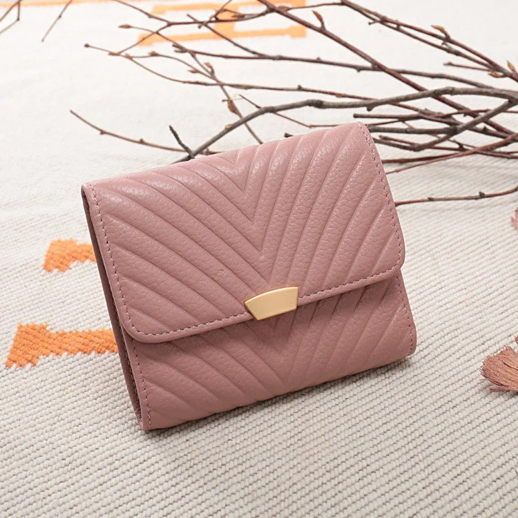 8038 Pink LOMANTINA Для женщин роскошный кошелек из натуральной кожи брендовые короткие из коровьей кожи портмоне леди Для женщин s портмоне и кошельки - Цвет: 8038 Pink