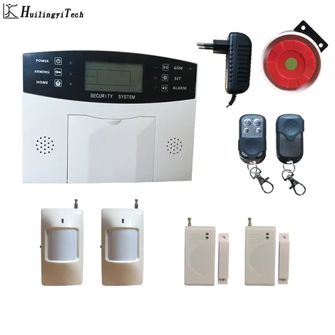 Беспроводная домашняя система охранной сигнализации GSM, домофон с дистанционным управлением, датчик сирены, детектор движения RFID, PIR датчик дыма