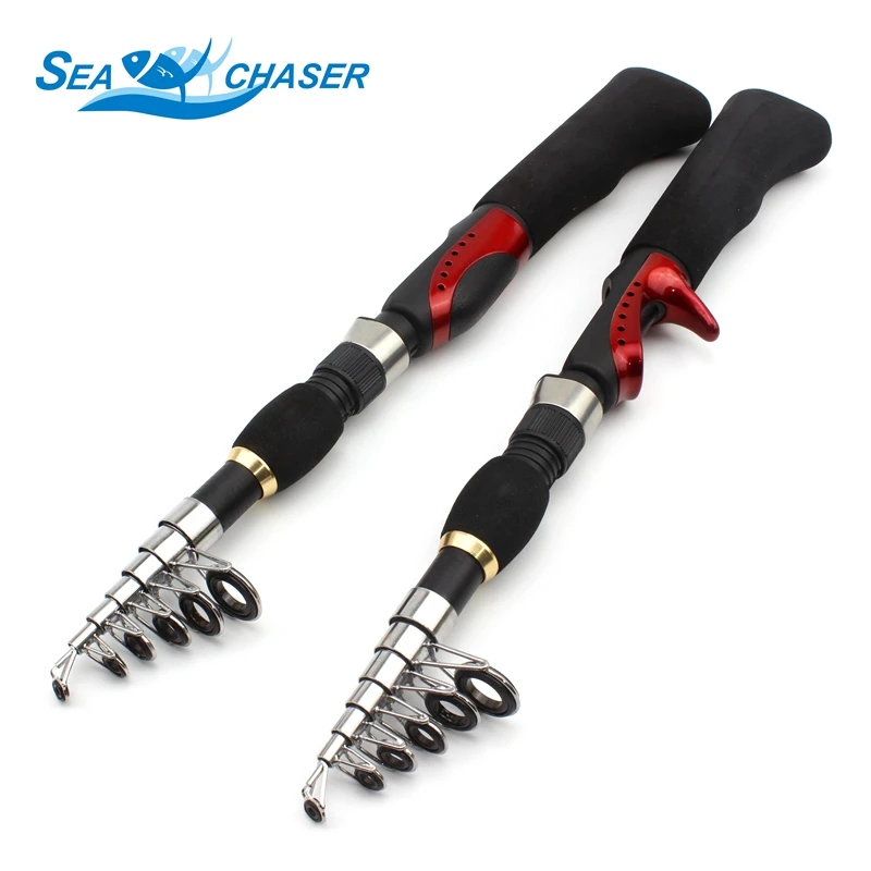 Удочка 1 65 м портативная складная удочка для путешествий спиннинг карбоновая с