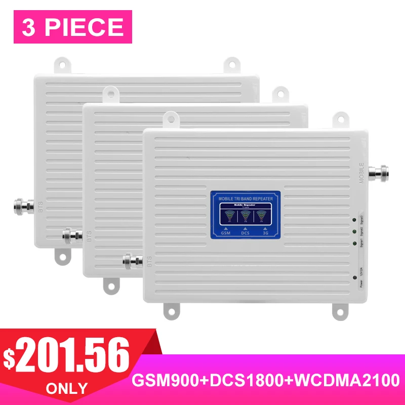 Трехполосный LTE 4G 3G 2G Усилитель сотового сигнала FDD GSM DCS WCDMA UMTS 900 1800 2100 усилитель