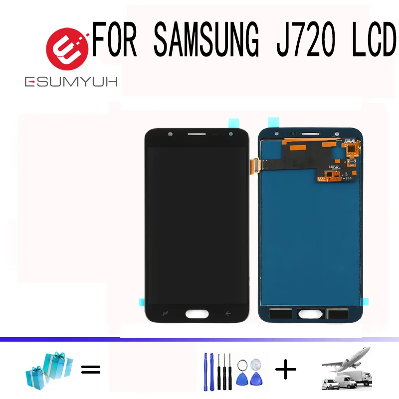 J720 ЖК дисплей для Samsung Galaxy J7 2018 Duo J720F SM дигитайзер сенсорный экран в сборе LCD|Экраны