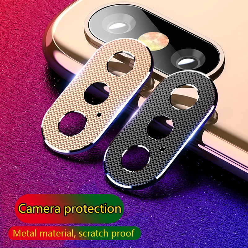 Металлическая защита объектива камеры для iPhone X XR Защита от царапин Xs 360 полная