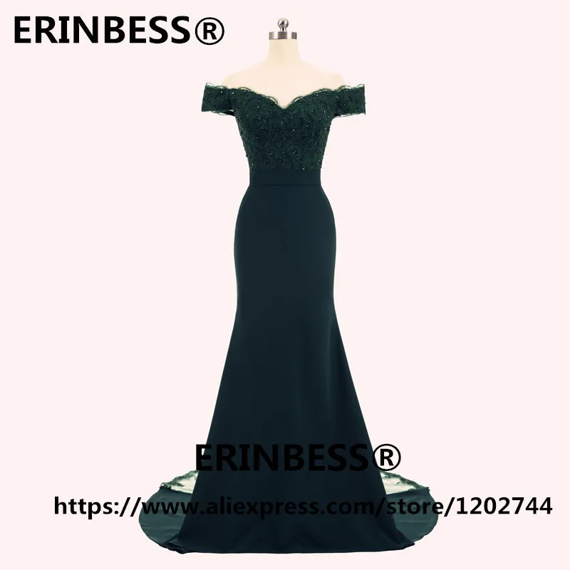ERINBESS Robe De Soiree Русалка Охотник зеленый бордовый длинное вечернее платье вечерние элегантные vestido de festa длинное выпускное платье