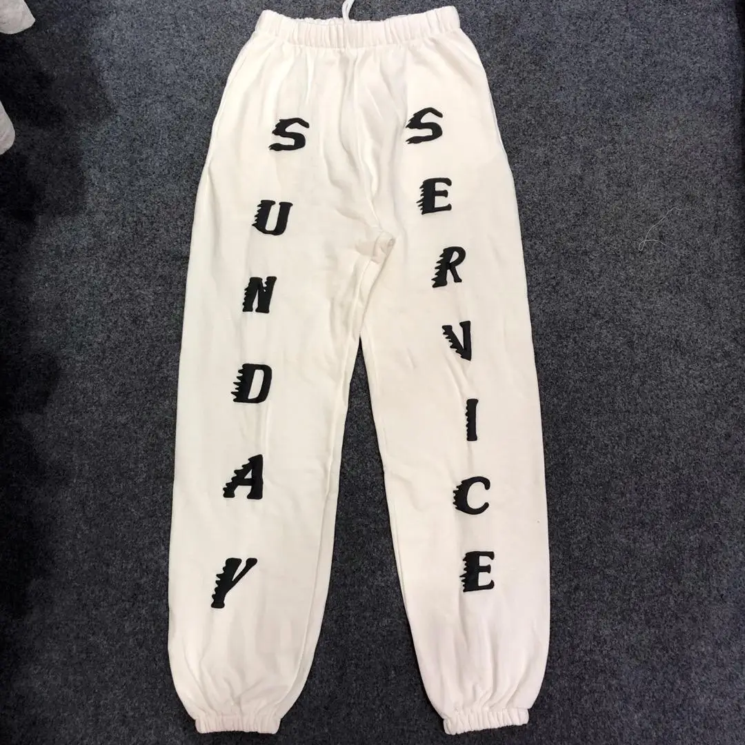 white 19SS Kanye West/спортивные штаны SUNDAY SERVICE CPFM. XYZ Brain Dead Gustavo, 1:1 штаны для бега в стиле хип-хоп Kanye West - Цвет: white