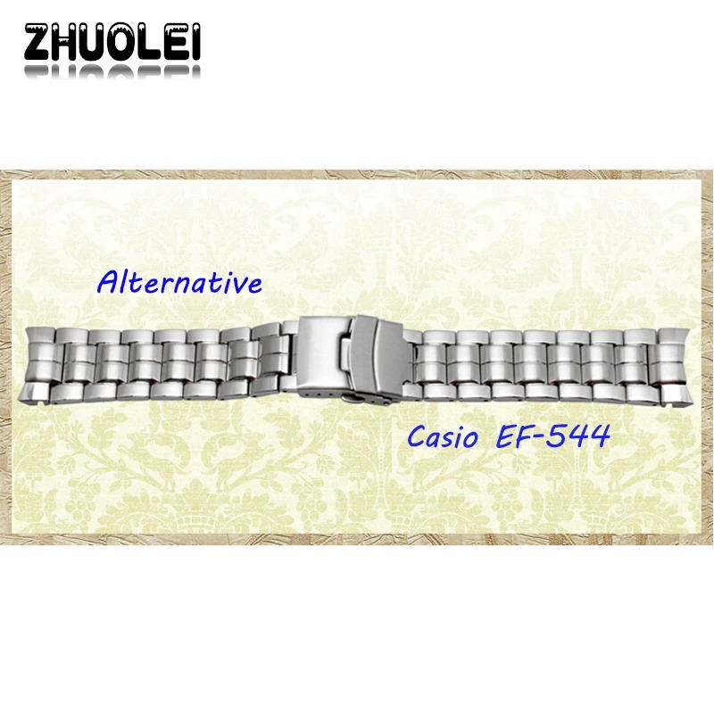 Zhuolei Watchband For EF-544 Solid stainless steel Watch bands Bracelet accessories Silver Strap | Наручные часы