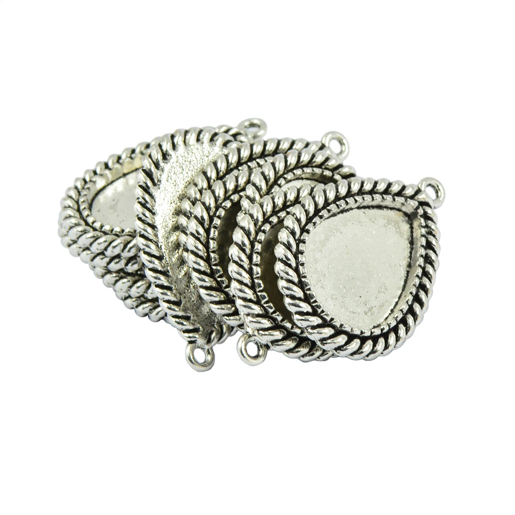 

20 Pieces Bezel Blank Pendant Jewelry Bezel Setting Tray for DIY Cameo Cabochons