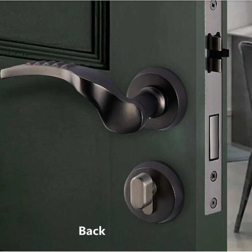 Split gold personalized fashion mute handle lock zinc alloy bedroom door Matte nickel interior solid wooden locks | Обустройство дома