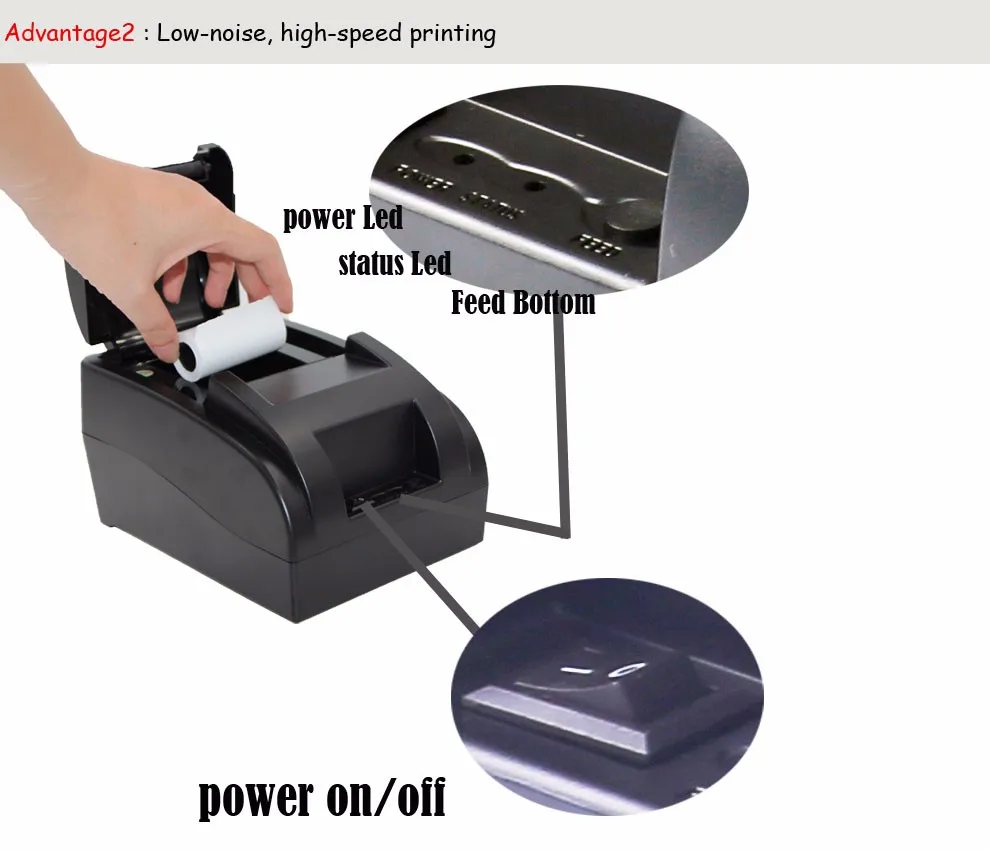 HSPOS USB Бестселлер 58 Pos Термальный чековый билетный принтер с OTG кабелем Поддержка Android SDK многоязычный impressora