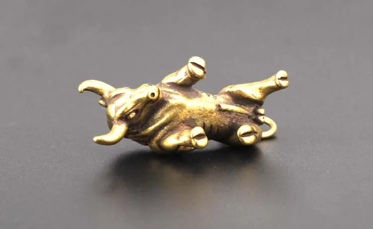 Бронзовый Lucky Bull брелок для ключей Bull рынок богатый мешок кулон для женщин мужчин брелок для ключей брелки для ключей ключи от машины брелок инновационный подарок