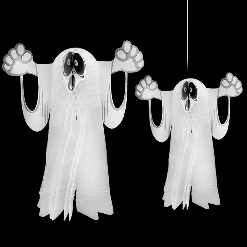 2 размера забавная мультяшная бумага подвесная привидение складная вешалка для