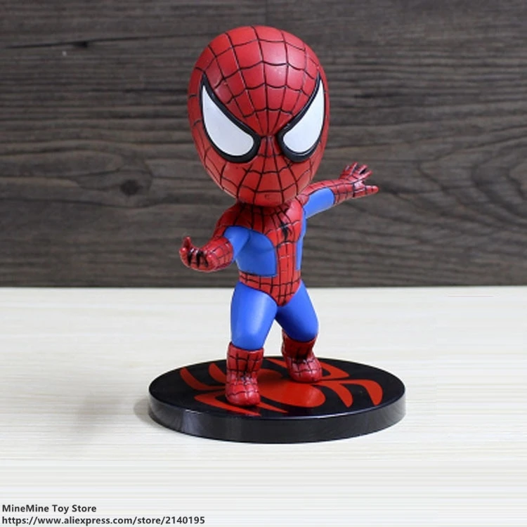 DISNEY Marvel X Мужской Человек паук Дэдпул леди 13 см фигурка аниме мини кукла украшение