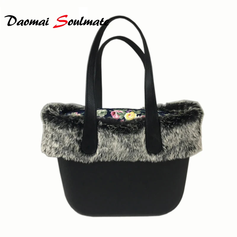 Новая Черная Милая Классическая большая сумка EVA стильная с плюшевой ручкой o &amp O