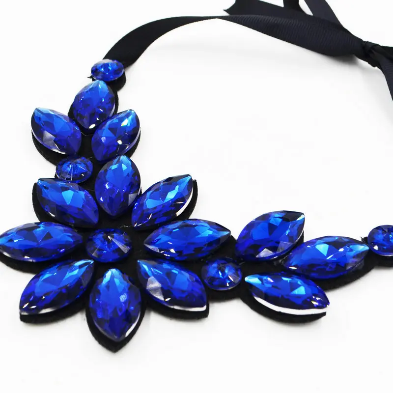 2017 модное ожерелье с кристаллом женское подвеской в виде цветка кристаллами