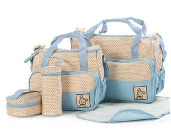 7 Colors 5PCS/Set High Quality Tote Baby Shoulder Diaper Bags Durable Nappy Bag Mummy Mother Bag/ baby bags for mom | Мать и ребенок